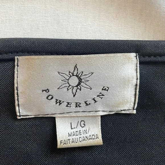Powerline back corset short sleeve black top Sz L - Picture 5 of 7